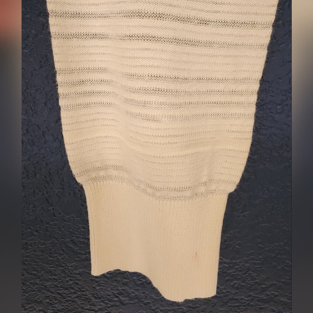 Theory Knit Variegated Stripe Lightweight Semi Sheer/ Linen Blend Size XS/P - Picture 8 of 13